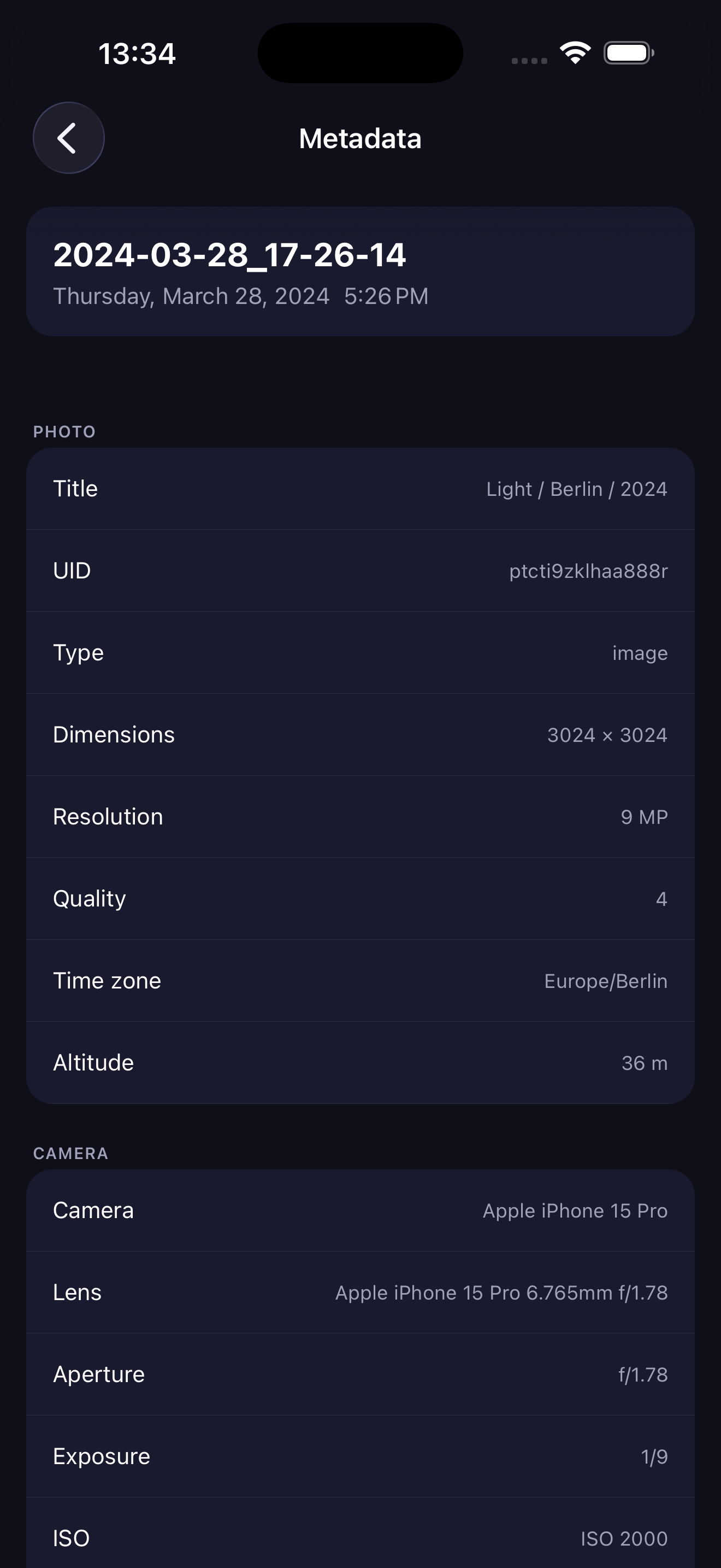 Info Screen