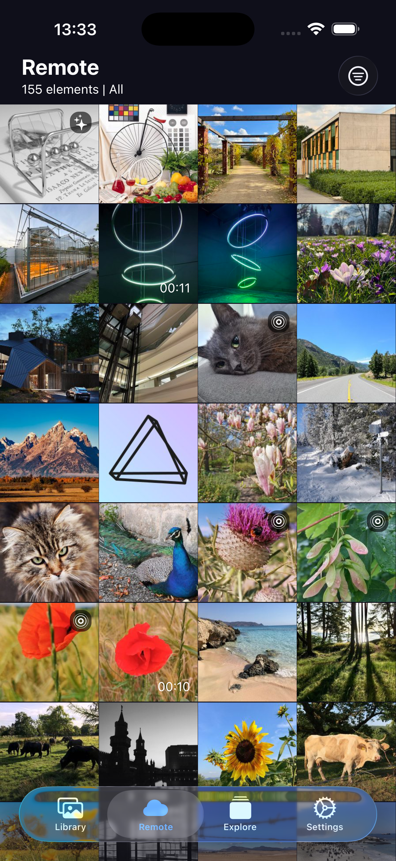 Remote Photos Screen